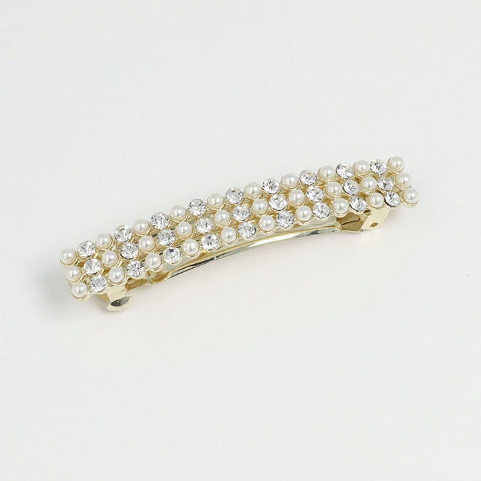 バレッタ パール スクエア ビジュー | ヘアアクセサリー バレッタ パール スクエア ビジュー | ヘアアクセサリー