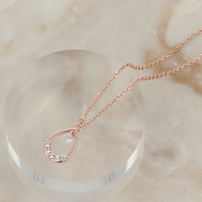 ネックレス ドロップフレーム キュービック【3color】 | キュービック