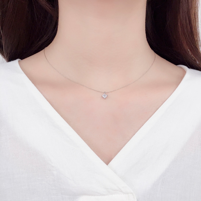 ネックレス スクエア キュービック スライドアジャスター