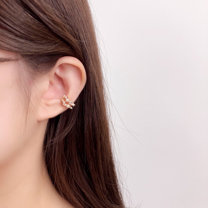 イヤーカフ パール ビジュー 2連風 | イヤリング,イヤーカフ,単品