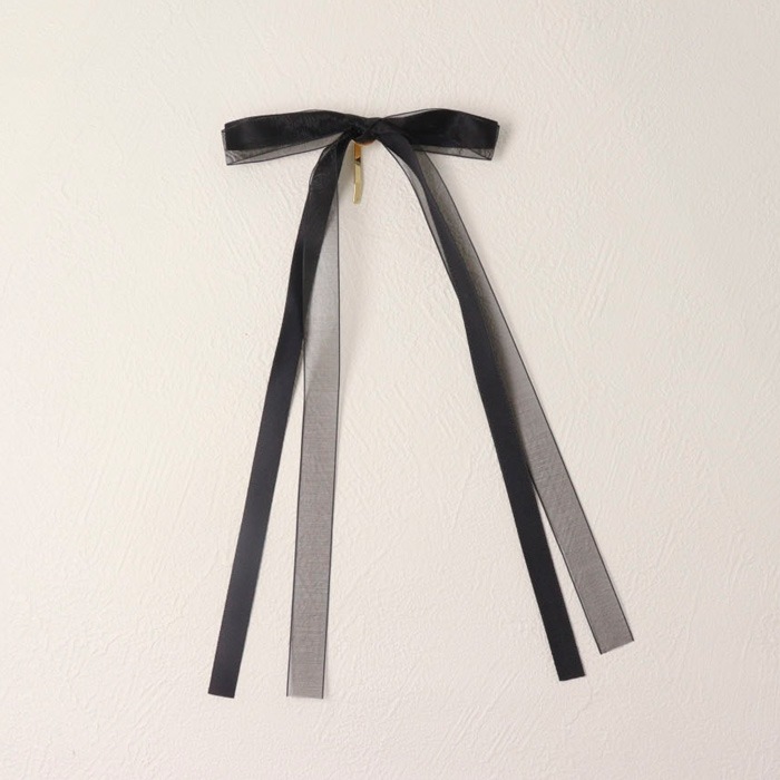 残りわずか】ヘアカフ シアー サテン リボン ロング【4color】 | ヘア