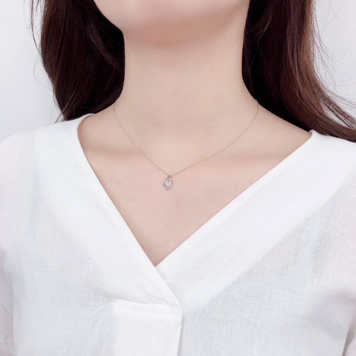 a846J【ドロップ⭐️】ネックレス K18GP ジルコニア 高品質 ギフト