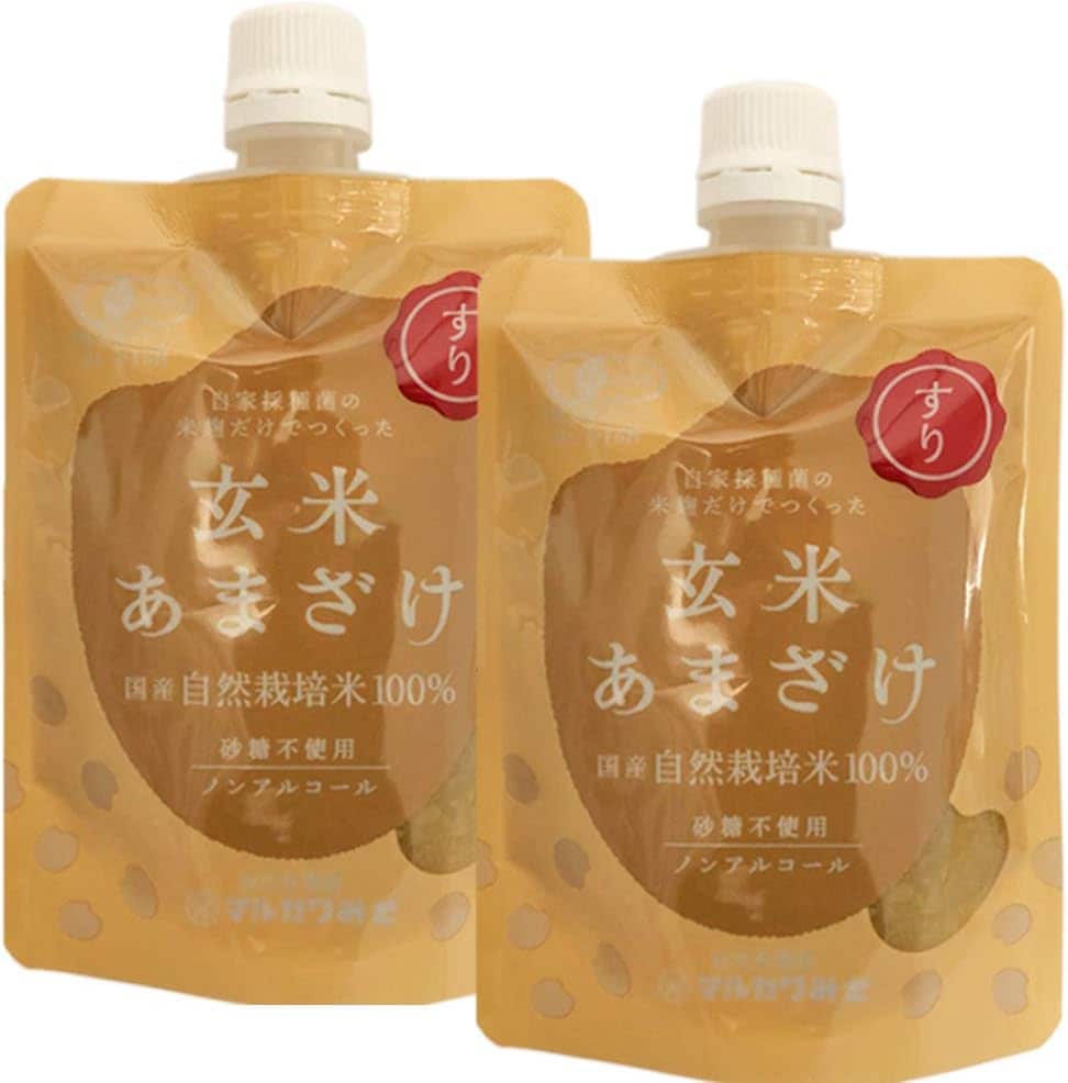 マルカワ 自然栽培の玄米甘酒（すりタイプ）200g×2P