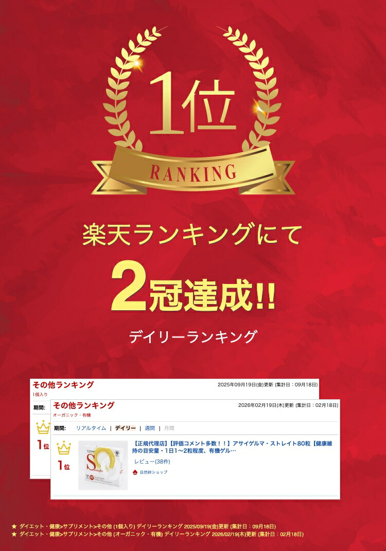 【正規代理店】アサイゲルマ・ストレイト８０粒【健康維持の目安量・1日1～2粒程度、有機ゲルマニウム１粒あたり２８８ｍｇ（１箱２３．０４ｇ）含有】