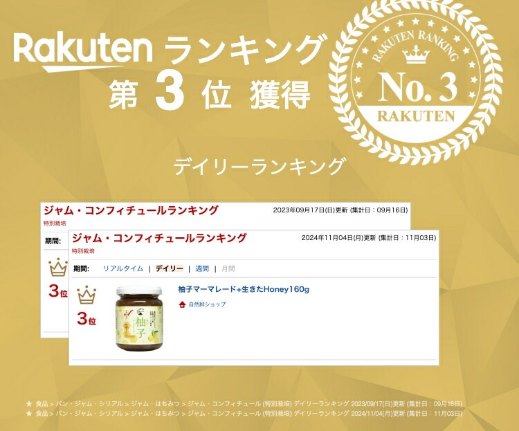 【出荷地が同一商品で複数個ご注文の場合、1個口送料にします】柚子マーマレード+生きたHoney160ｇ