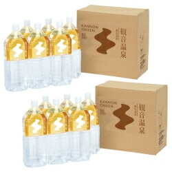 飲む温泉 観音温泉水 2L・6本入り・ケース2箱(12本)【◆硬度1.0未満の超軟水・pH9.5のアルカリ泉
