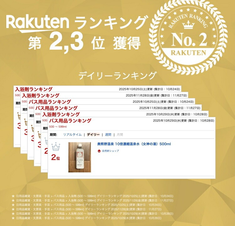 【出荷地が同一商品で複数個ご注文の場合、1個口送料にします】奥熊野温泉 10倍濃縮温泉水（女神の湯）500ml