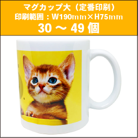 マグカップ大（定番印刷）30～49個