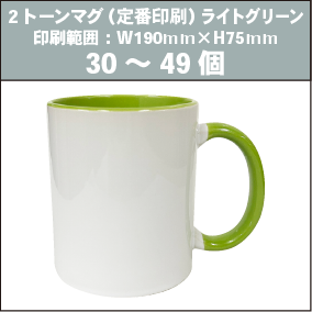 2トーンマグ（定番印刷）ライトグリーン_30～49個
