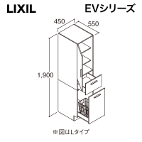 LIXIL / ���̲�����EV �ȡ��륭��ӥͥå� ���ɥ꡼������ W450  EAS-456DL(R)-A��ȯ���� �᡼������