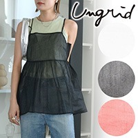 Ungrid - ungrid☆コットンオーガンジーキャミ セール】コットンオーガンジーキャミ（キャミソール）｜Ungrid