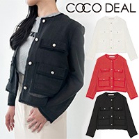 COCODEAL (ココディール）麻ライクノーカラーシャツ 24秋冬