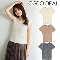 COCO DEAL】ラクーンオフショルショートニット