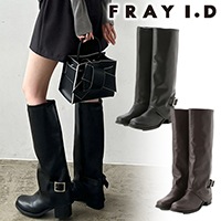 未使用 フレイアイディー ロングブーツ 36 ブラック FRAY I.D FRAY I.D - 未使用 フレイアイディー ロングブーツ 36 ブラック