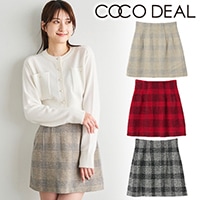 【1日限定お値下げ】 cocodeal ココディール　ギンガムチェックスカート SALE50%OFF】COCODEAL ココディール ツイードチェックミニ