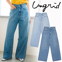 ungridヴィンテージルーズワイドパンツ セール】ヴィンテージルーズワイドデニム（デニムパンツ