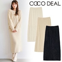 ★新品未使用★COCODEAL スパンコールフェザーニット&スカート SALE50%OFF】COCODEAL ココディール スパンコールフェザーニット