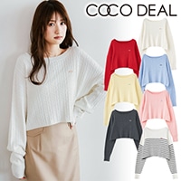 SALE50%OFF】COCODEAL ココディール ケーブルweek刺繍ニット 75131004