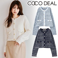 ココディール　スパンコールコンパクトニットカーディガン ココディール ＼SALE50%OFF／土日祝も即日発送/COCODEAL ラメ