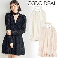 cocodeal ジャカードペプラムバルーンミニワンピース ジャカードペプラムバルーンミニワンピース｜PETAL ONLINE