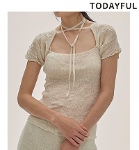 トップス TODAYFUL 2025prefall 2way Sheer Knittops TODAYFUL (トゥデイフル）2way Sheer Knittops☆ 25秋冬予約