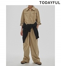 Cotton Twill CombinaisonエクリュTODAYFUL TODAYFUL (トゥデイフル）Twill Zip Combinaison☆ 25秋冬予約