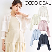 SALE50%OFF】COCODEAL ココディール クロップド刺繍シャツ 75218380