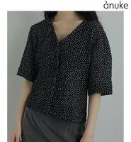 ��SALE60%OFF��anuke ����̡���  Vneck Dot Blouse 62520422  /����󥻥������Բľ��ʡ������ˤ�15���ޤ�¨��ȯ��(���˰ʳ�)��