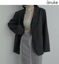 anuke アンヌーク Collarless Over Jacket 62520106 /キャンセル返品