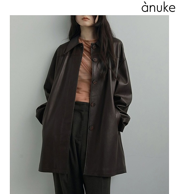 anuke ����̡���  Ecoleather Over Jacket 62520105  /����󥻥������Բľ��ʡ������ˤ�15���ޤ�¨��ȯ��(���˰ʳ�)��
