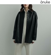 &herアンドハー　Ecoleather Jacket anuke 即日発送/anuke アンヌーク Ecoleather Over Jacket