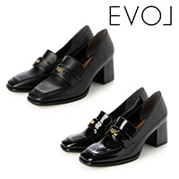 イオさん専用 期間限定10%OFF】EVOL イーボル コイン6.5cmヒールローファー IX5521