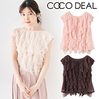 SALE30%OFF】COCODEAL ココディール チュールラッフルトップス