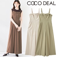 COCODEAL ココディール 比翼デザインワイドサロペット 75515503
