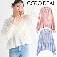 COCODEAL ココディール ギャザーペプラムシャツ 75518144