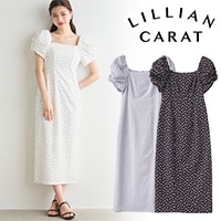 デザインスリーブミニワンピース　LILLIAN CARAT デザインスリーブミニワンピース LILLIAN CARAT デザイン