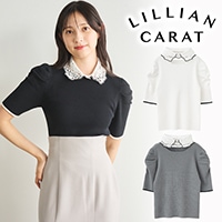 LILLIAN CARAT　レース襟ニットワンピース 000000013979_AM6UsLj.jpg