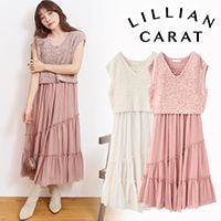 土日も即日発送/LILLIAN CARAT リリアンカラット コットンレースオフショルトップス 45521007  25FW 2025秋冬 キャンセル返品不可 LILLIAN CARAT リリアンカラット コットンレースオフショル