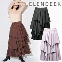 �ڴ��ָ���30%OFF��ELENDEEK �����ǥ�����  ASYMMETRY PLEAT MIX SK 512550820601  /����󥻥������Բľ��ʡ������ˤ�15���ޤ�¨��ȯ��(���˰ʳ�)��