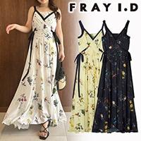 フレイアイディー FRAY I.D フルーツプリントサイドリボンキャミワンピース フルーツプリントサイドリボンキャミワンピース／ウォッシャブル