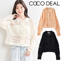 coco出品 COCODEAL ココディール レース編みニットシャツ 75533154 /キャンセル