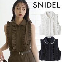 SNIDELノースリクロップドフリルシャツ ノースリクロップドフリルシャツ（シャツ/ブラウス）｜SNIDEL