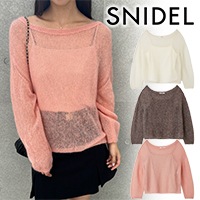 【明日発送可能】モヘアニット スナイデル SNIDEL（スナイデル） ＼SALE50%OFF／即日発送/SNIDEL シアーモヘヤ
