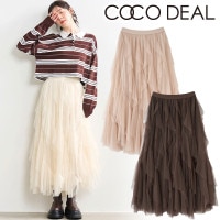 COCODEAL ココディール オーガンジーペプラムドッキングニット