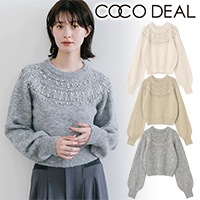 SOLD OUT】COCODEAL ココディール ノルディックビジューニット