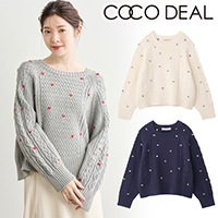 ココディール  ニットセーター ココディール（COCO DEAL） 【SOLD OUT】COCODEAL 柄編みボーダー