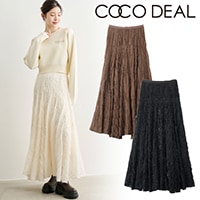 COCODEAL ココディール ウェーブフラッフィーフレアスカート 75717408