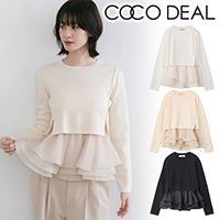 COCODEAL ココディール シアーリブレースカーディガン 75633264  
