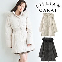 LILLIAN CARAT リリアンカラット フェイクファーミドルダウン 45719402