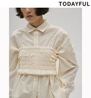 TODAYFUL �ȥ��ǥ��ե�  Shirring Bustier Layered Shirts 12610403  /����󥻥������Բľ��� �������ˤ�15���ޤ�¨��ȯ��(���˰ʳ�)��